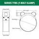 Tridon T-Bolt Hose Clamp 74-79mm Full Stainless Steel TTBS74-79P