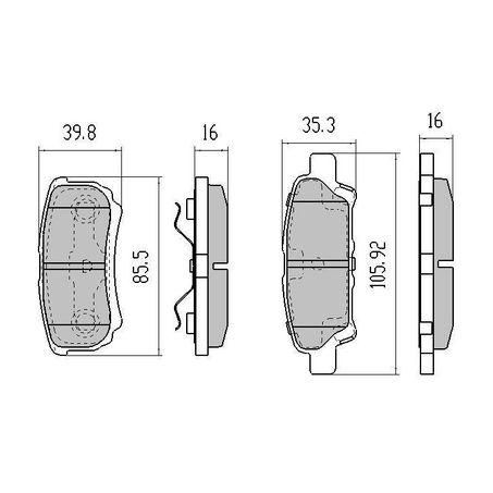 RDA PHANTOM CERAMIC BRAKE PAD SET MITSUBISHI DODGE JEEP RDC1686