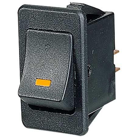 Narva Rocker Switch Off/On DPST Amber LED (Contacts Rated 20A @ 12V)