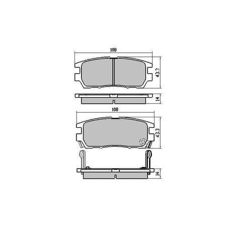 RDA GP MAX LOW METALLIC BRAKE PAD SET MITSUBISHI RDB1231