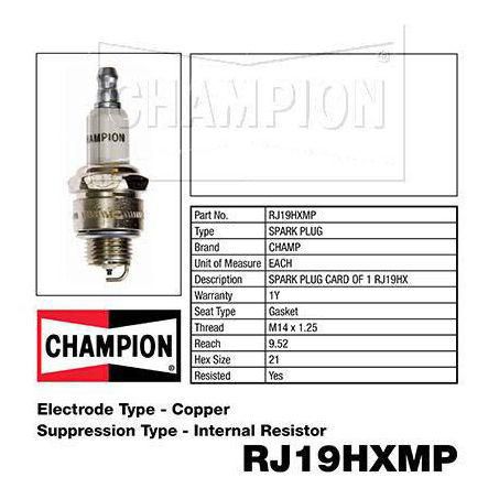 Champion Small Engine Spark Plug RJ19HXMP