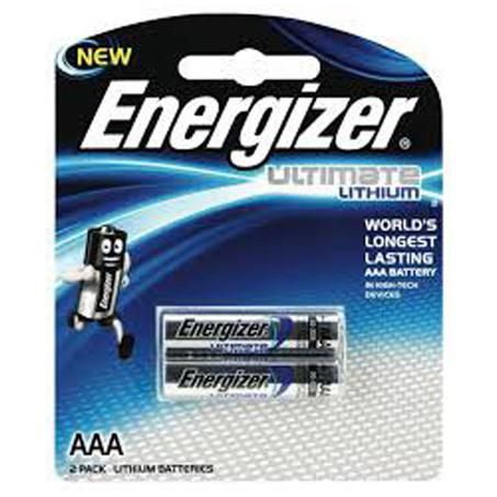 ENERGIZER PRODUCTS Energizer AAA Battery Ultimate Lithium 2Pk E000027100