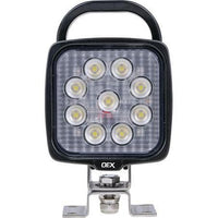 OEX Work Light with Handle & Switch - Square 9 LED. 12V/24V, CISPR25 rated LLX08205HS
