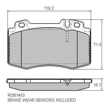 RDA GP Max General Purpose Low Metallic Brake Pad Set - RDB1453