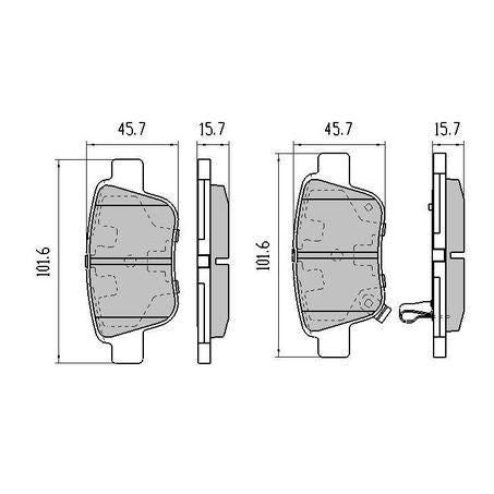 RDA PHANTOM CERAMIC BRAKE PAD SET TOYOTA RDC2014