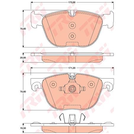 TRW Brake Pad Set (DB2006)