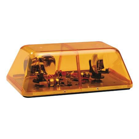 Hella Mini Light Bar Dual Halogen Rotator Amber Lens 24V Permanent Mount 7211900