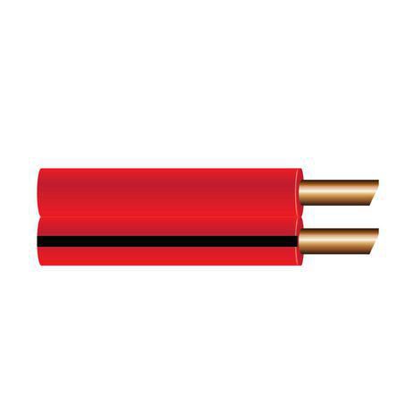 OEX 3mm Twin Core Figure 8 Automotive Cable Red With Black Trace 30M (NZ R