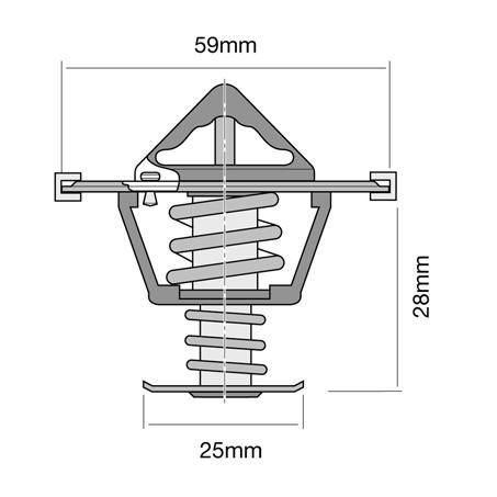 Tridon Thermostat 59mm - 91 Degrees C TT390-195