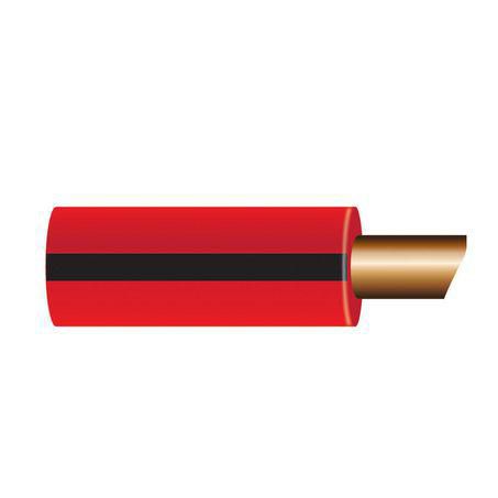 OEX 2mm Single Core Automotive Cable Red With Black Trace 50M