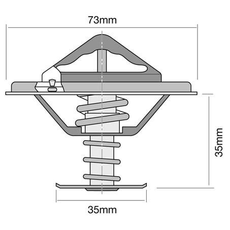 Tridon Thermostat 73mm - 77 Degrees C TT331-170