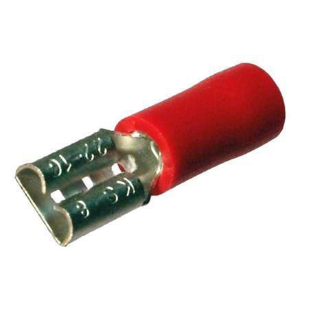 Narva Crimp Terminal Female Blade Red Terminal Entry 6.3 x 0.8mm Vinyl 100 P