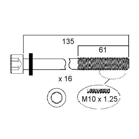 Permaseal Cylinder Head Bolt Set HBS260