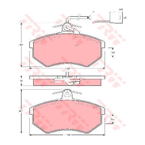 TRW Brake Pad Set Inc. Wear Sensor (DB343)