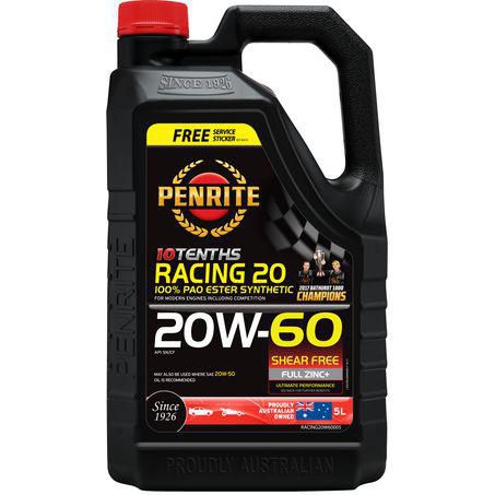Penrite 10 Tenths Racing 20W-60 Engine Oil 5L