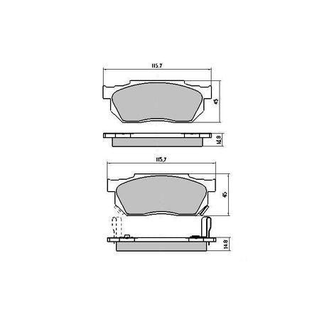 RDA PHANTOM CERAMIC BRAKE PAD SET HONDA RDC300