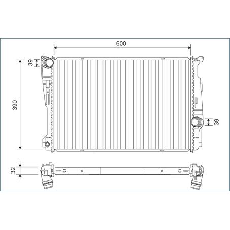 Valeo Radiator Aluminium Core Plastic Tank OE Quality 701162