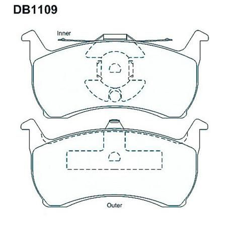 PROSELECT FRONT DISC BRAKE PADS - FORD FALCON EA,EB ED 88-96
