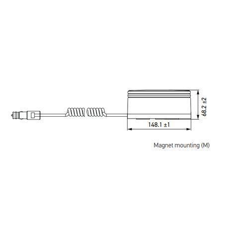 HELLA K-LED REBELUTION AMBER ROTATING BEACON 10-30V Magnetic Mount 2RL 455 256-021