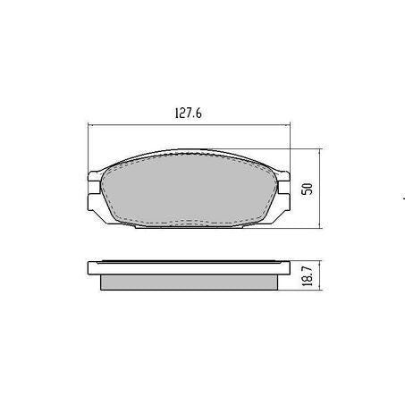 RDA PHANTOM CERAMIC BRAKE PAD SET FORD NISSAN RDC1146