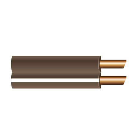OEX 3mm Twin Core Figure 8 Automotive Cable Brown With White Trace 100M (