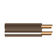 OEX 3mm Twin Core Figure 8 Automotive Cable Brown With White Trace 100M (