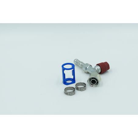 Burgaflex Steel Fitting # 8 FOR - Reduced Burgaclip #8 45° With R134a Port SCX1312-3