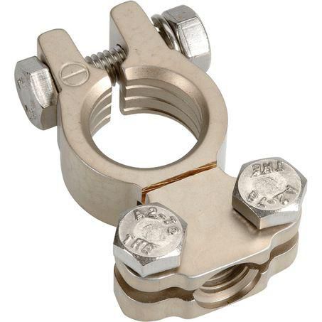 PROJECTA Battery Terminal Satin Forged Brass Saddle Negative 1pk