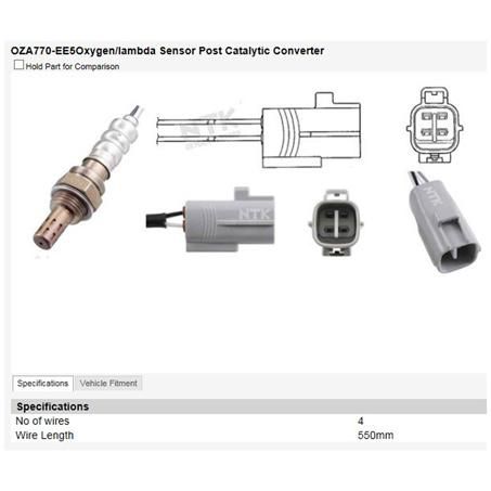 NTK Oxygen Sensor OZA770-EE5