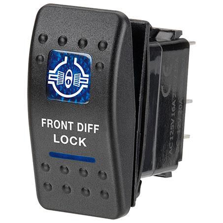 Narva SEALED ROCKER SWITCH OFF/ON SPDT 12V BLUE ILLUMINATED FRONT DIFF LOCK