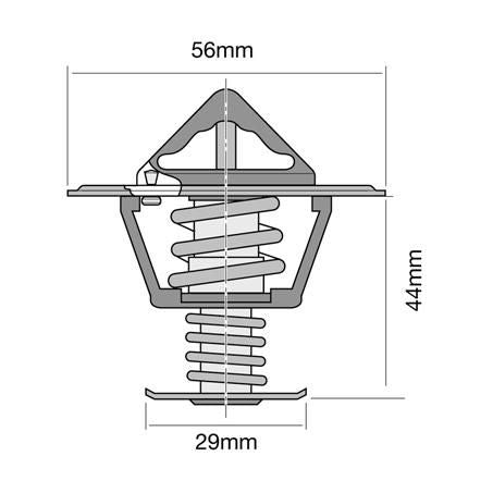 Tridon High Flow Thermostat - 56mm - 89 Degrees C TT8047-192P