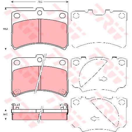 TRW Brake Pad Set (DB1413)