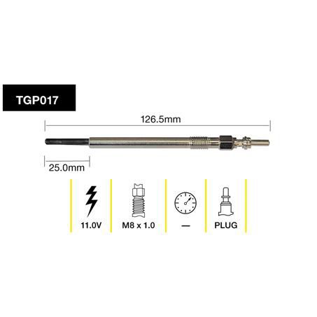 TRIDON GLOW PLUG 11.0V TGP017