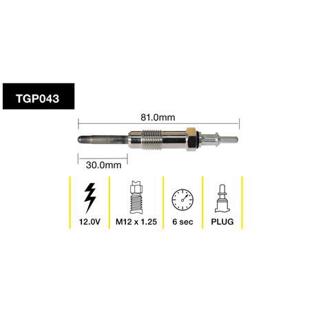 TRIDON GLOW PLUG 12.0V TGP043