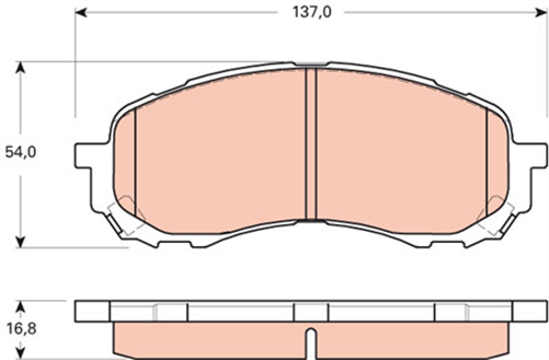 TRW Brake Pad Set (DB1744)