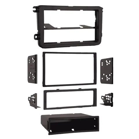 Volkswagen / Skoda Universal Double & Single DIN Dash Kit | Black Trim Panel | Fits Passat, Golf, Polo, Tiguan, Caddy, Amarok