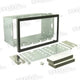 Universal 110mm Double DIN Mounting Cage with Black Trim Plate | ISO Slot-in Sleeve