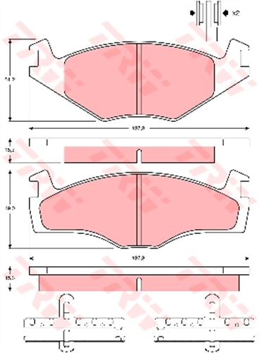TRW Brake Pad Set (DB399)