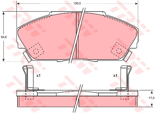 TRW Brake Pad Set (DB436)