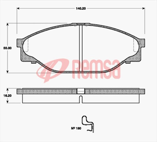 Remsa DB1205 E -PADS - TOYOTA HIACE F 90-