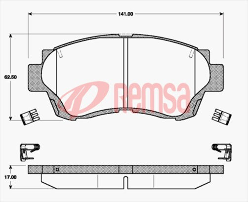 FRONT DISC BRAKE PADS - TOYOTA CAMRY MCV10,VCV10 91- DB1209 E 037000