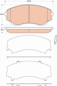 TRW Brake Pad Set (DB1274)