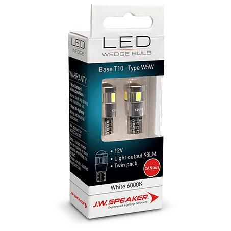 JW SPEAKER LED Wedge Globe 12V 5W T10 Canbus - 2 Pce 990114