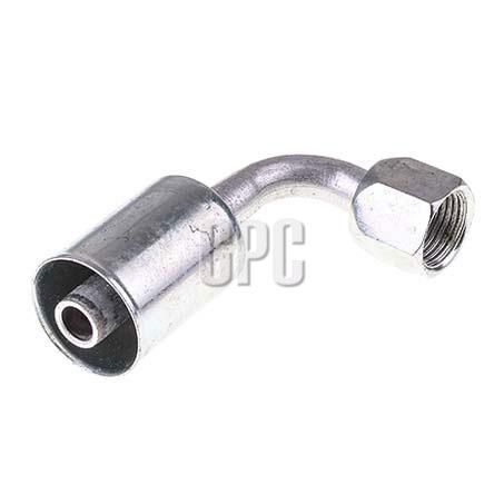 Atco Aluminium Fitting # 6 Female Flare - Beadlock Step Up #8 90° BLX1125