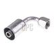 Atco Aluminium Fitting # 6 Female Flare - Beadlock Step Up #8 90° BLX1125