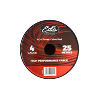EDS EBP-04-25M 4 Gauge (21.2mmÂ²) CCA Power Cable | Frosted Red | 25 Metre Roll