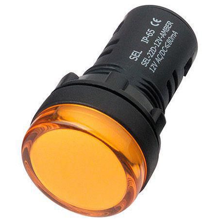 Hella Pilot Light LED Amber 12V Screw On Terminals 2718