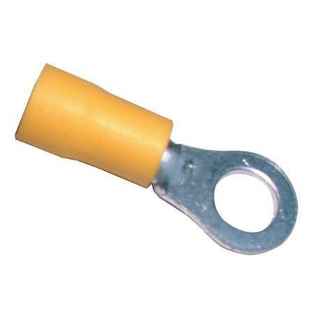 Narva Crimp Terminal Ring Yellow Terminal Entry 6.3mm Vinyl 100 Pce