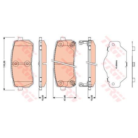 TRW Brake Pad Set (DB1957)