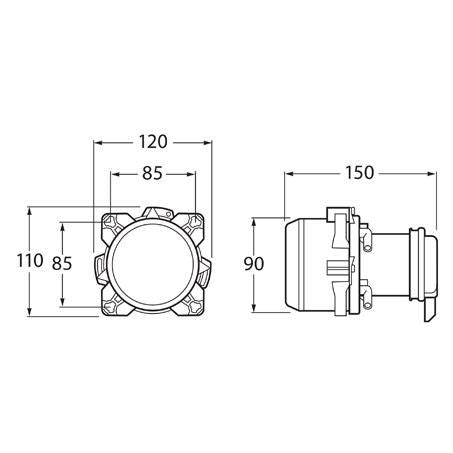 HELLA Halogen Head Light Round 90mm Globe Style H7 (Low Beam) 102924V